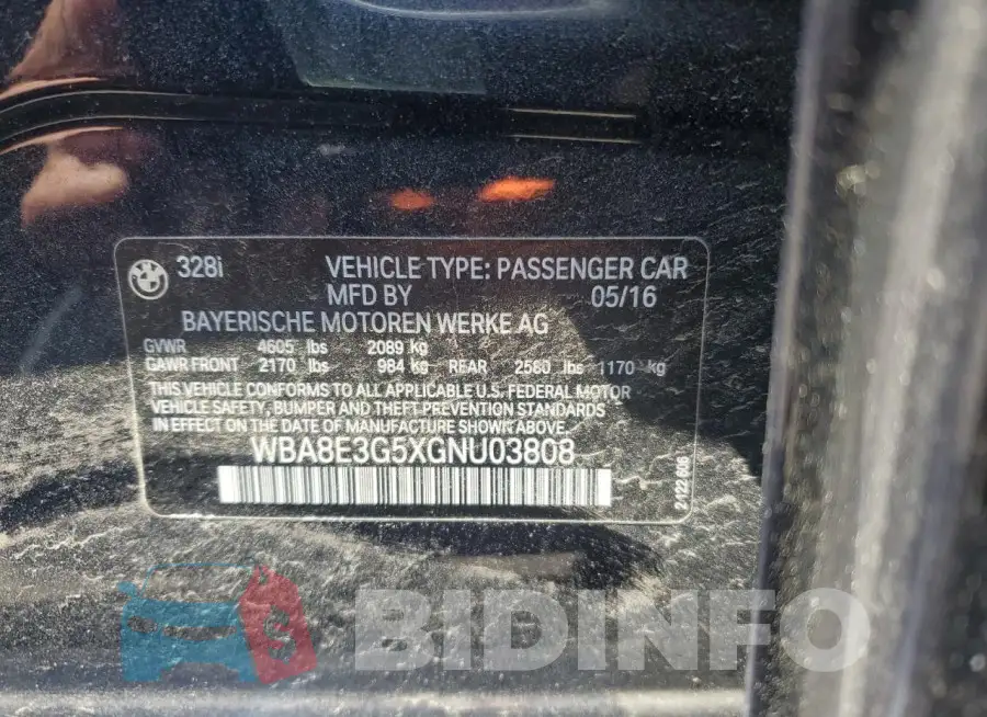 WBA8E3G5XGNU03808 Photo# 12