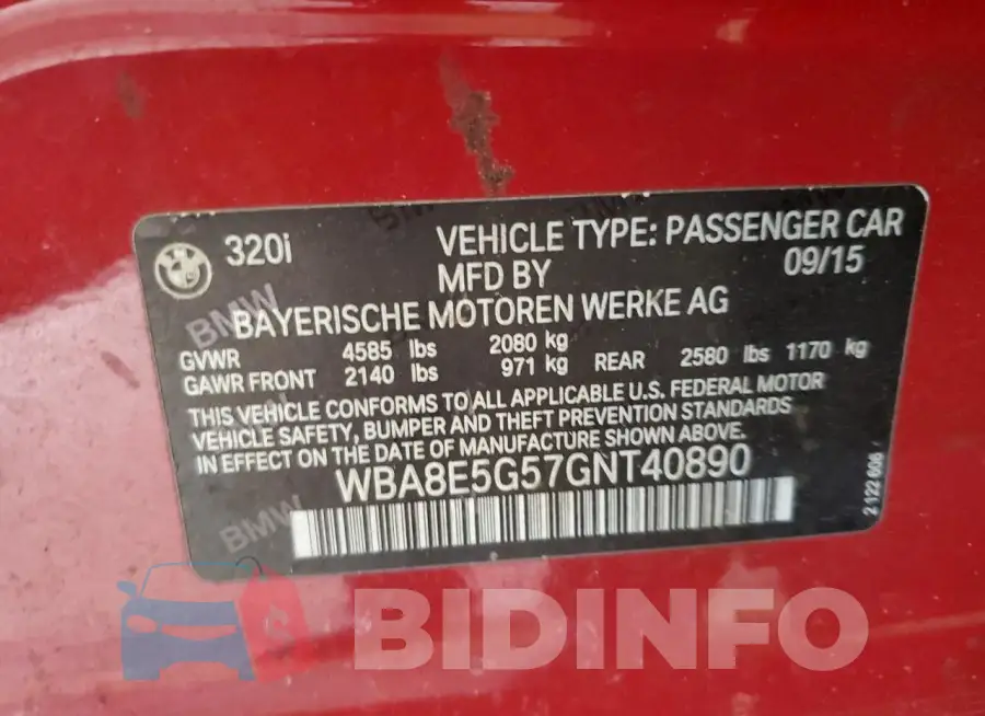 WBA8E5G57GNT40890 Photo# 12