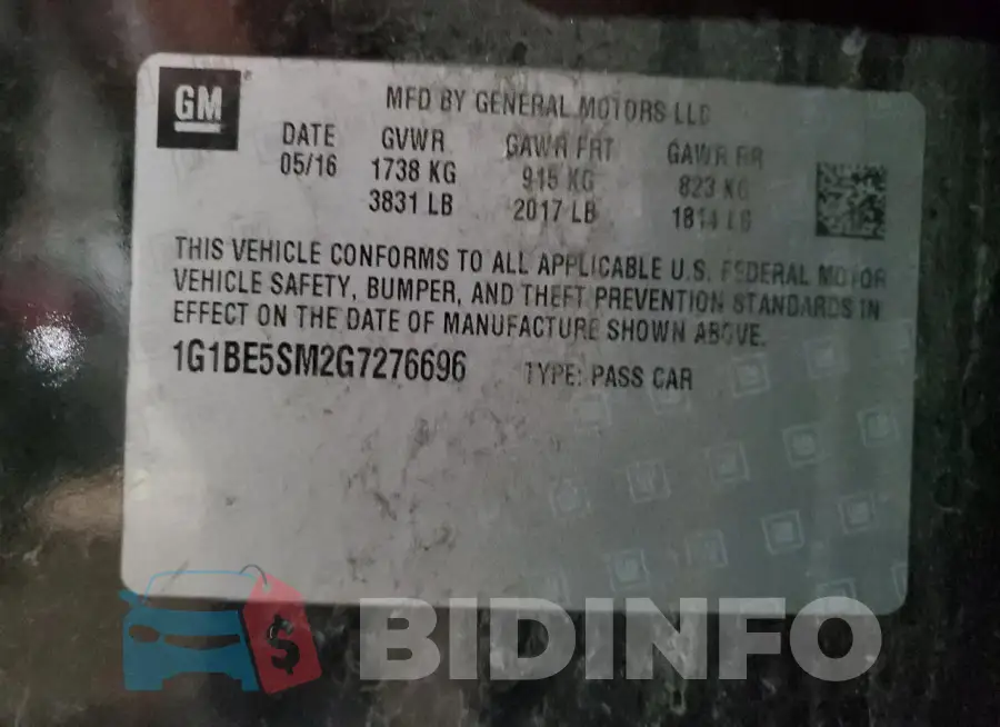 1G1BE5SM2G7276696 Photo# 13
