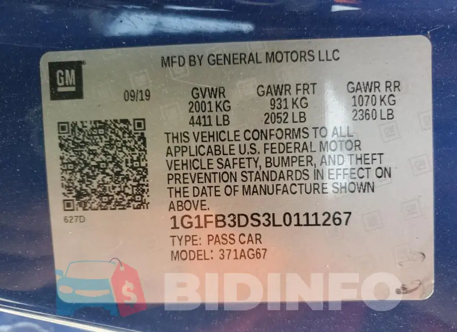 1G1FB3DS3L0111267 Photo# 12