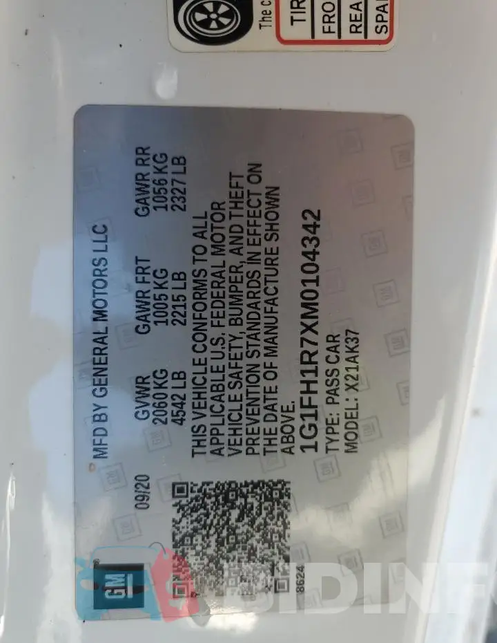 1G1FH1R7XM0104342 Photo# 13