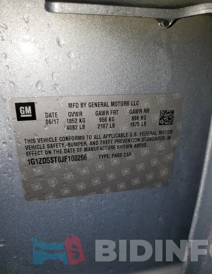 1G1ZD5ST0JF100266 Photo# 12