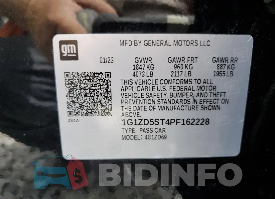 1G1ZD5ST4PF162228 Photo# 13