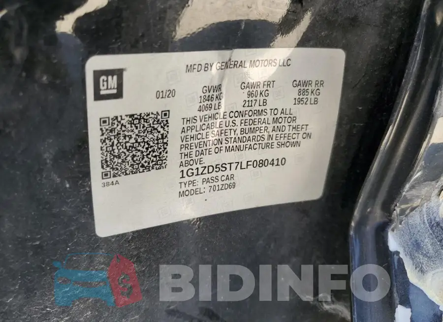 1G1ZD5ST7LF080410 Photo# 12