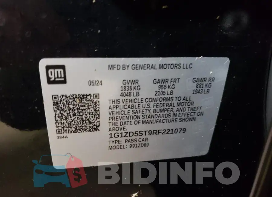 1G1ZD5ST9RF221079 Photo# 12