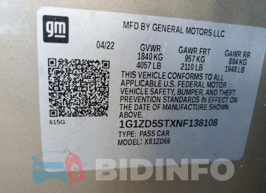 1G1ZD5STXNF138108 Photo# 13