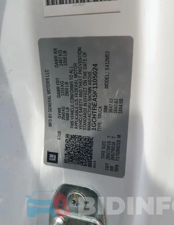 1GCHTBEA5K1105024 Photo# 12