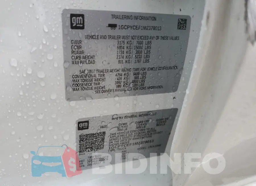 1GCPYCEF1MZ378013 Photo# 12