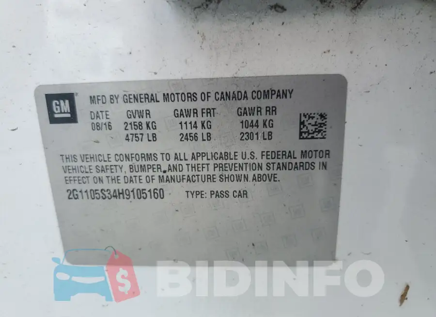 2G1105S34H9105160 Photo# 13
