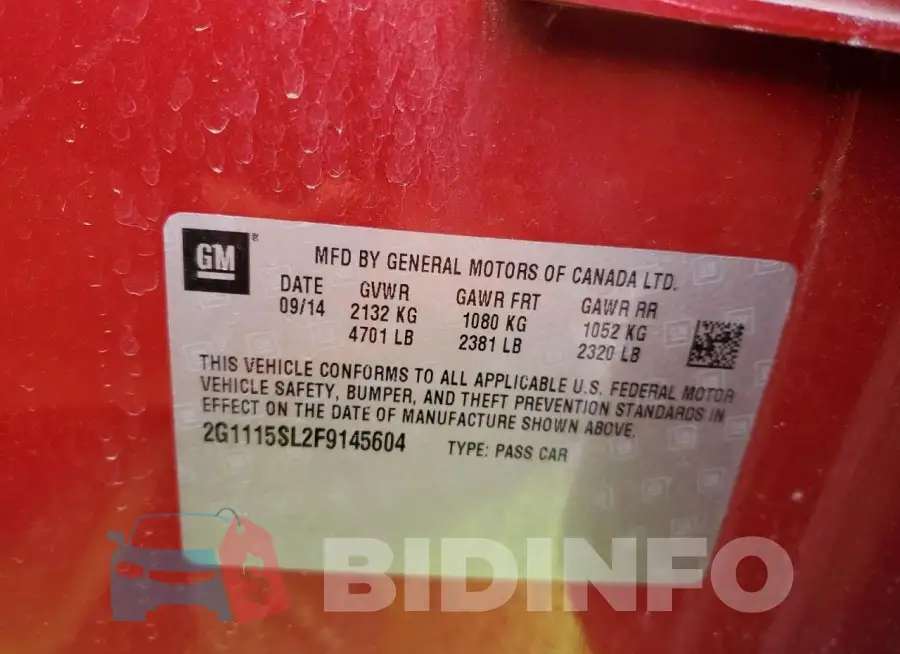 2G1115SL2F9145604 Photo# 12