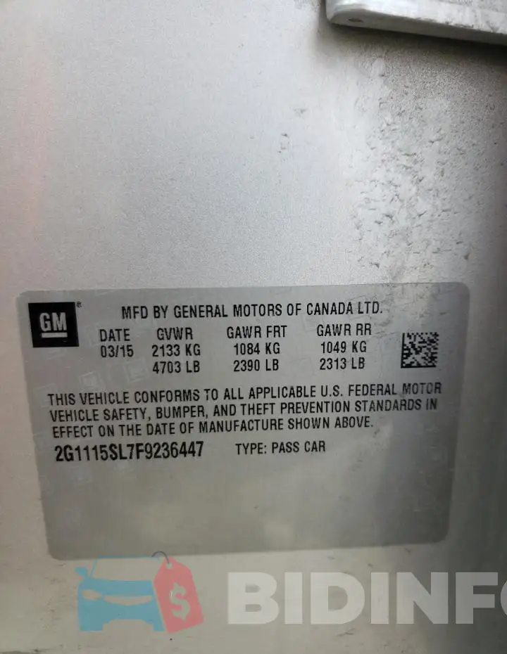 2G1115SL7F9236447 Photo# 13