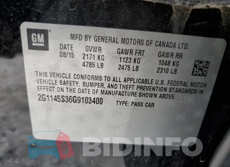 2G1145S36G9103400 Photo# 12