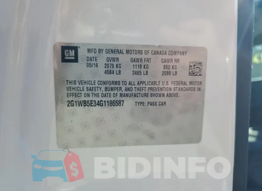 2G1WB5E34G1186587 Photo# 12
