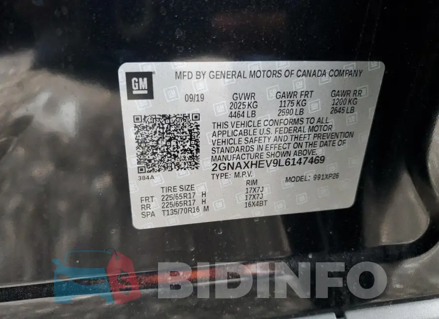 2GNAXHEV9L6147469 Photo# 13