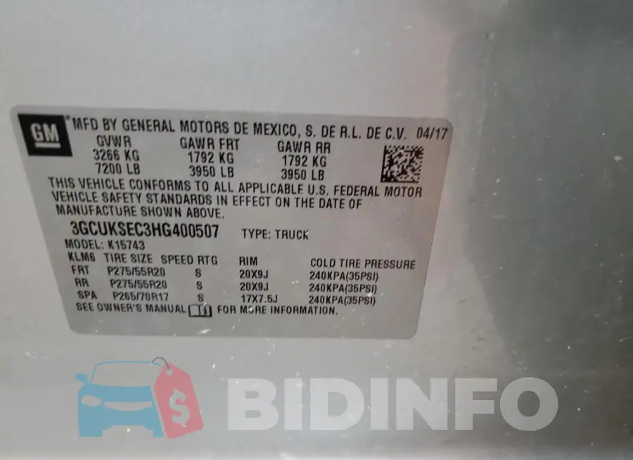 3GCUKSEC3HG400507 Photo# 12