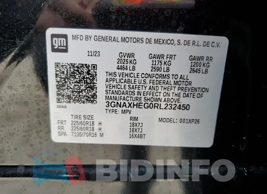 3GNAXHEG0RL232450 Photo# 12
