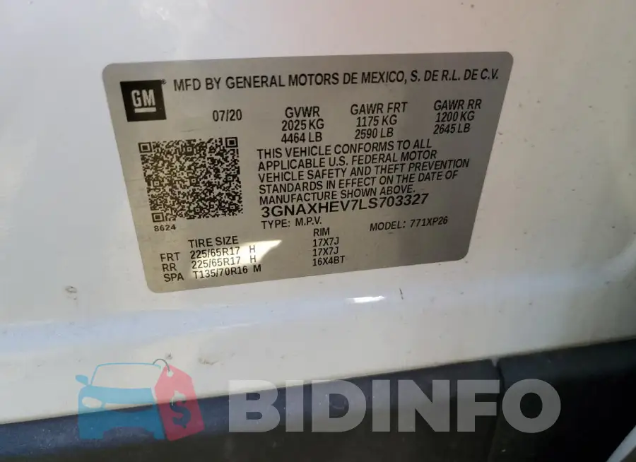 3GNAXHEV7LS703327 Photo# 13