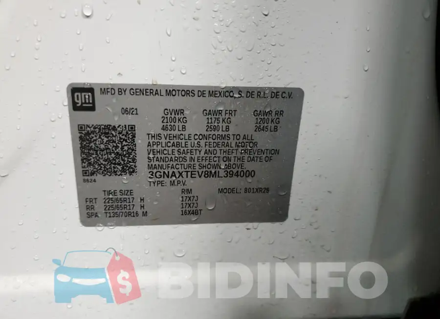 3GNAXTEV8ML394000 Photo# 13