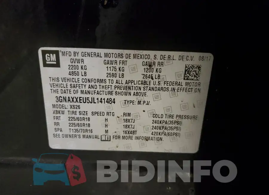 3GNAXXEU5JL141484 Photo# 12
