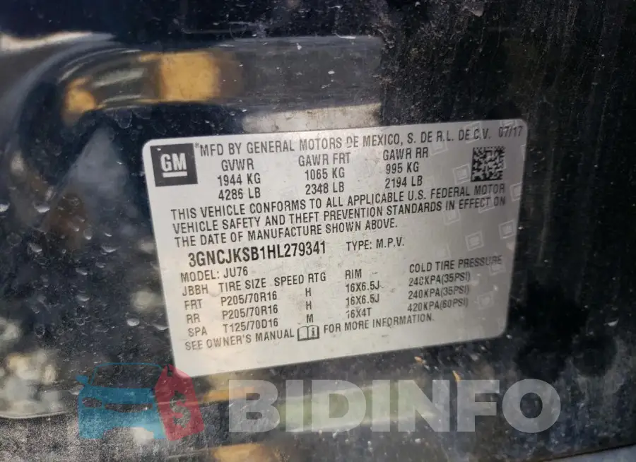 3GNCJKSB1HL279341 Photo# 12