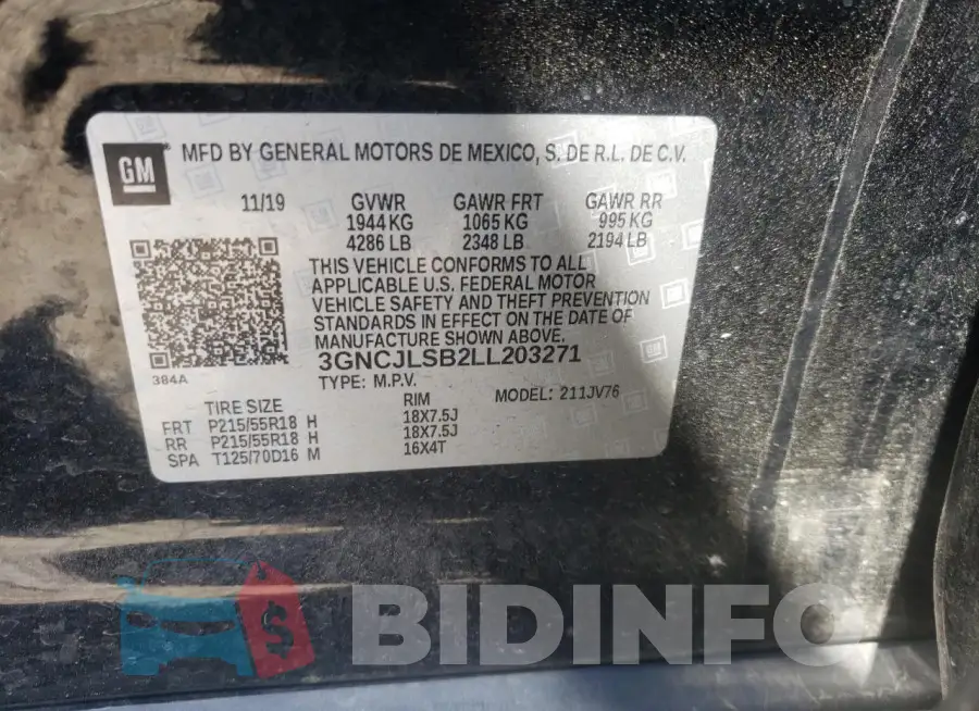 3GNCJLSB2LL203271 Photo# 12