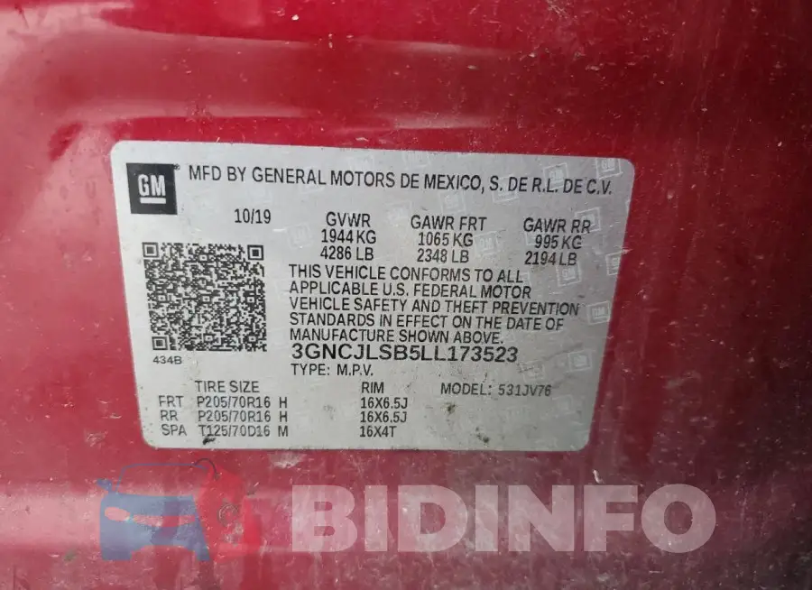 3GNCJLSB5LL173523 Photo# 12