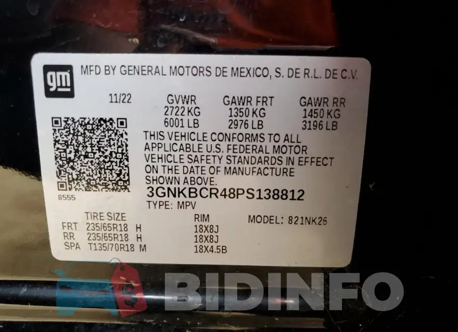 3GNKBCR48PS138812 Photo# 13