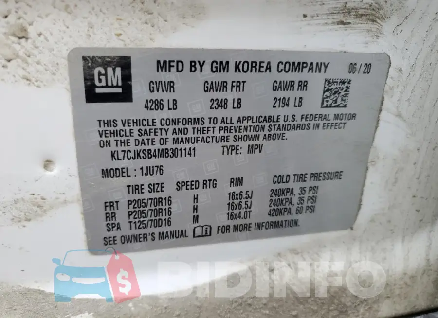 KL7CJKSB4MB301141 Photo# 13