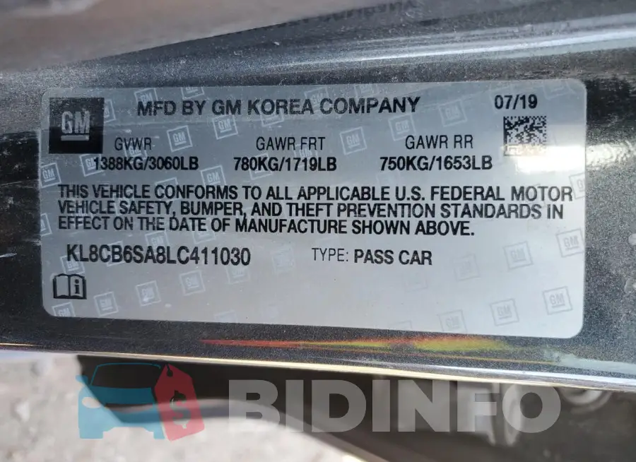 KL8CB6SA8LC411030 Photo# 12