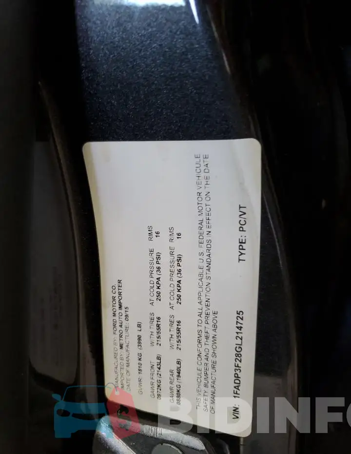 1FADP3F28GL214725 Photo# 12