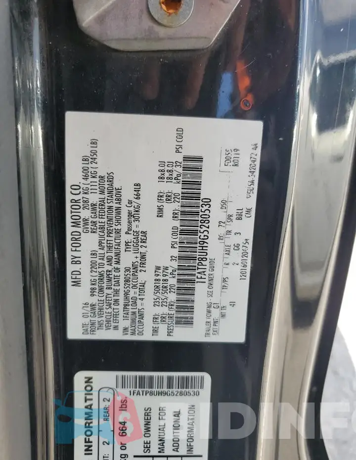 1FATP8UH9G5280530 Photo# 12