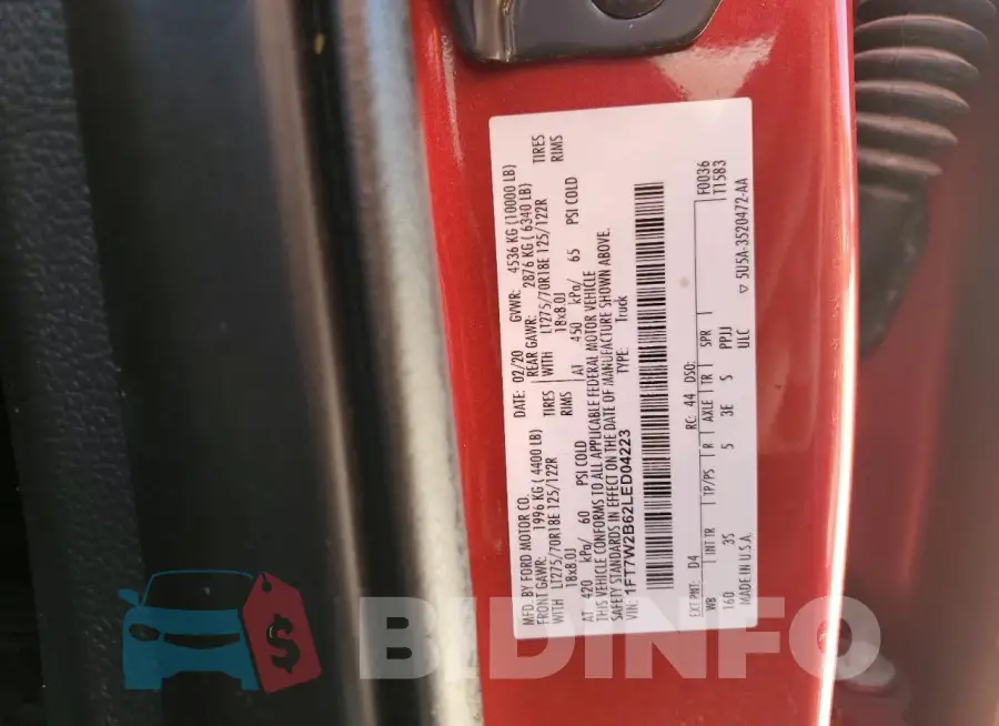 1FT7W2B62LED04223 Photo# 12
