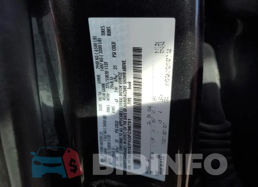1FTEW1EPXGFC98791 Photo# 12