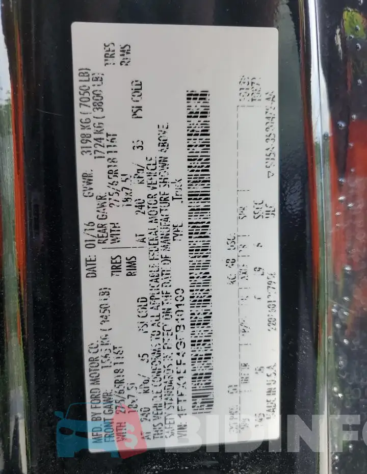 1FTFX1EF4GFB10100 Photo# 12