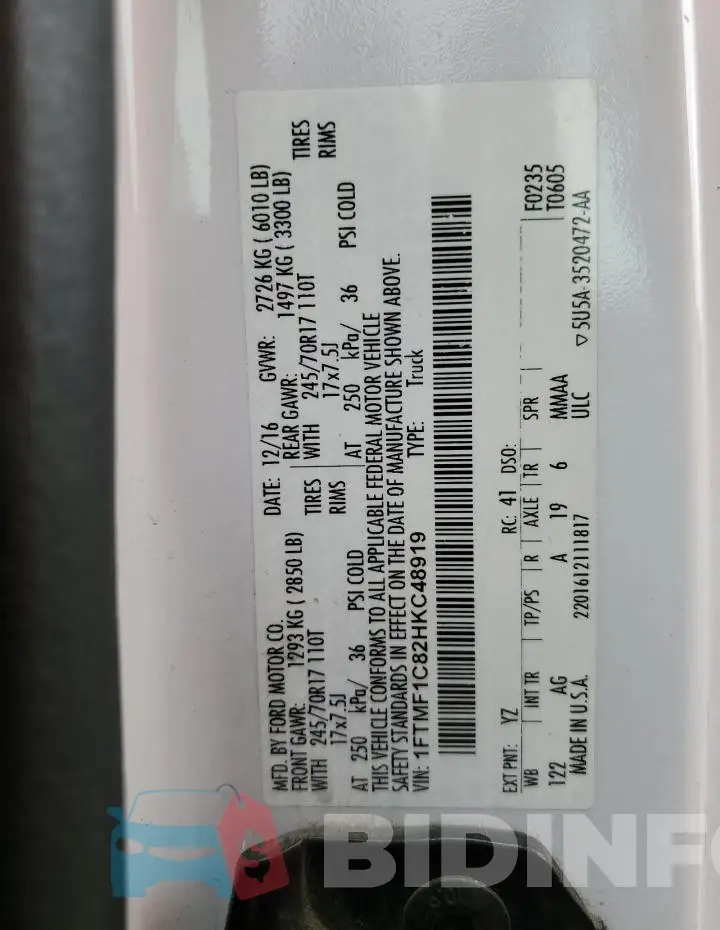 1FTMF1C82HKC48919 Photo# 13