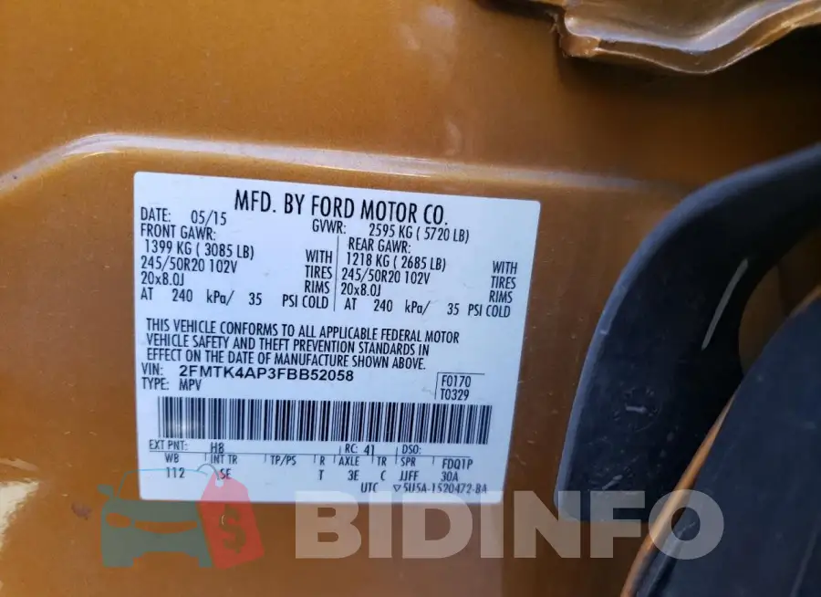 2FMTK4AP3FBB52058 Photo# 13