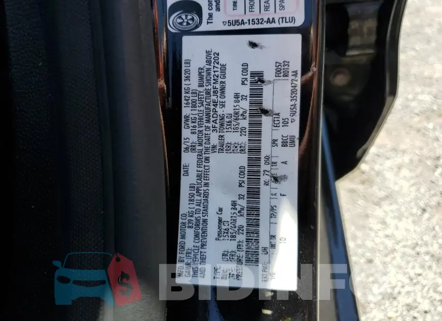 3FADP4EJ8FM217202 Photo# 13