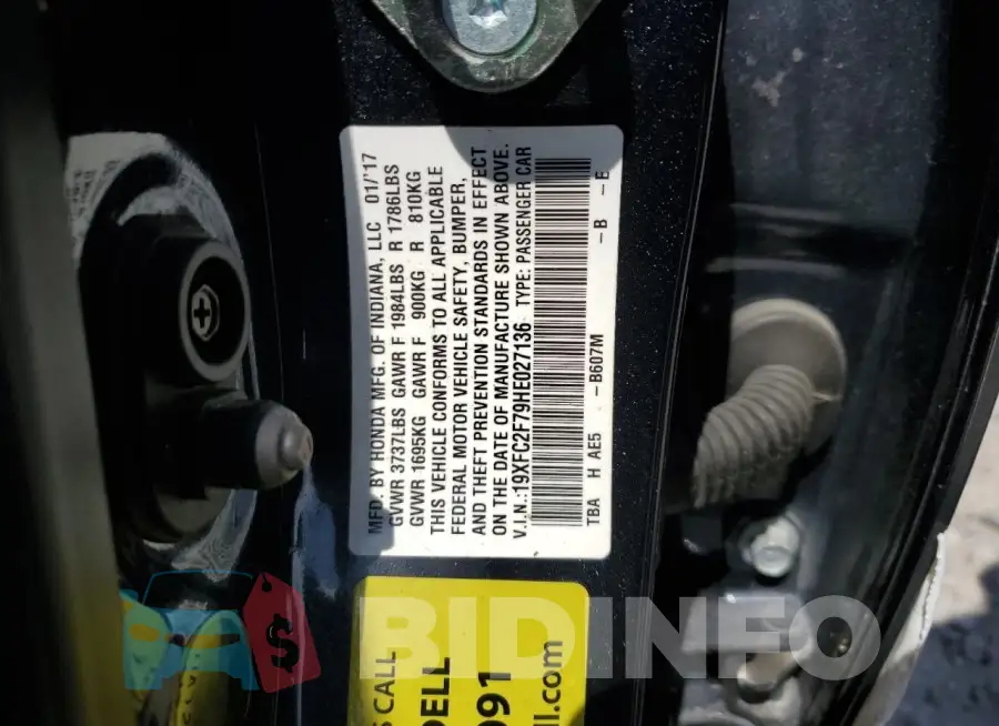 19XFC2F79HE027136 Photo# 12