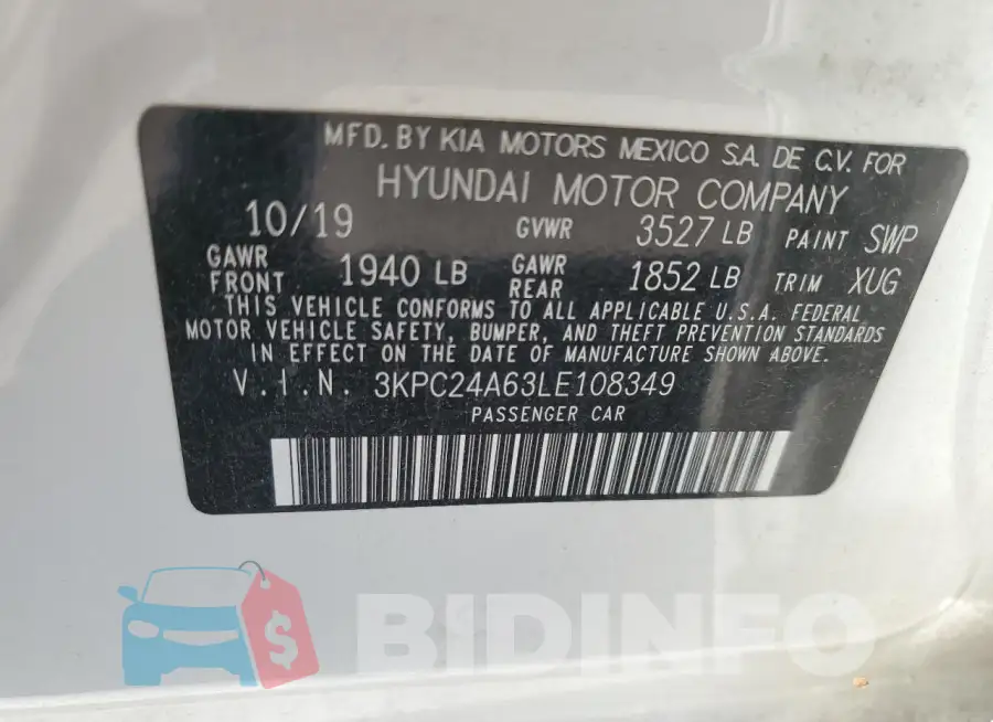 3KPC24A63LE108349 Photo# 12