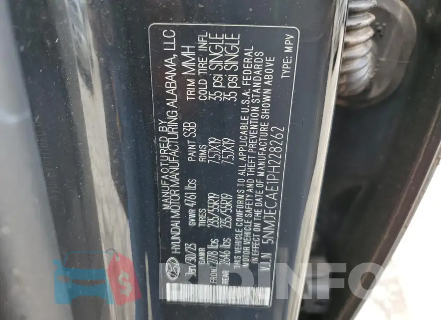5NMJECAE1PH228262 Photo# 13