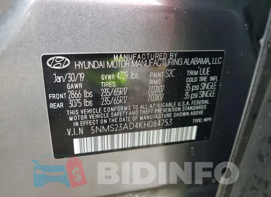 5NMS23AD4KH084753 Photo# 14