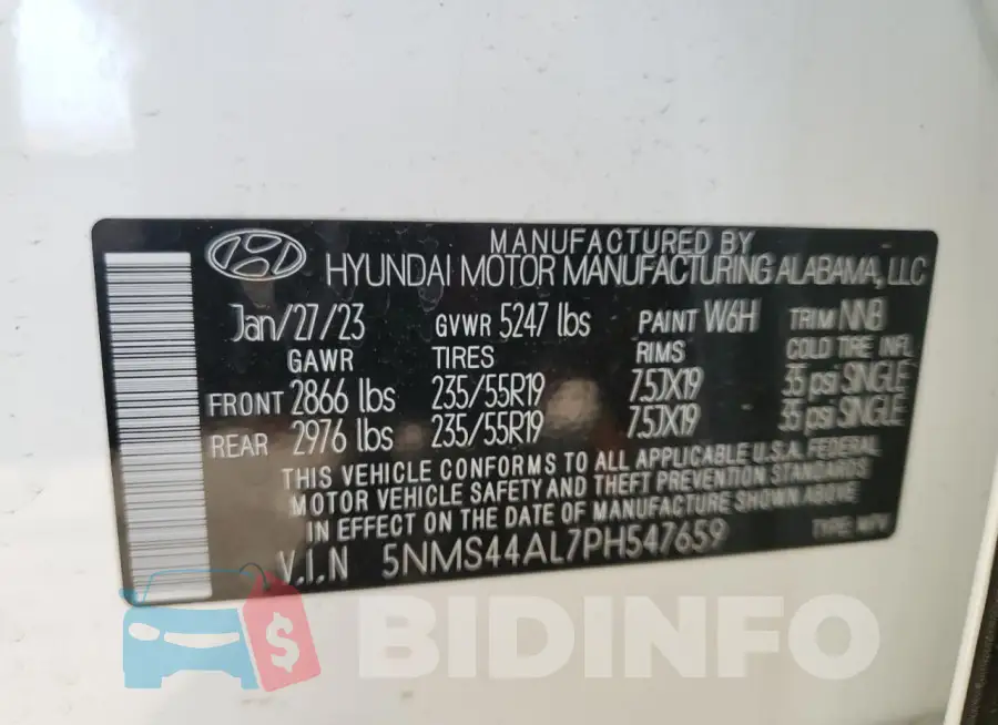5NMS44AL7PH547659 Photo# 13