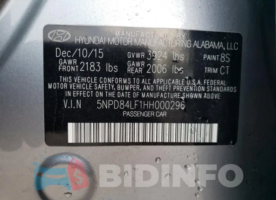 5NPD84LF1HH000296 Photo# 12