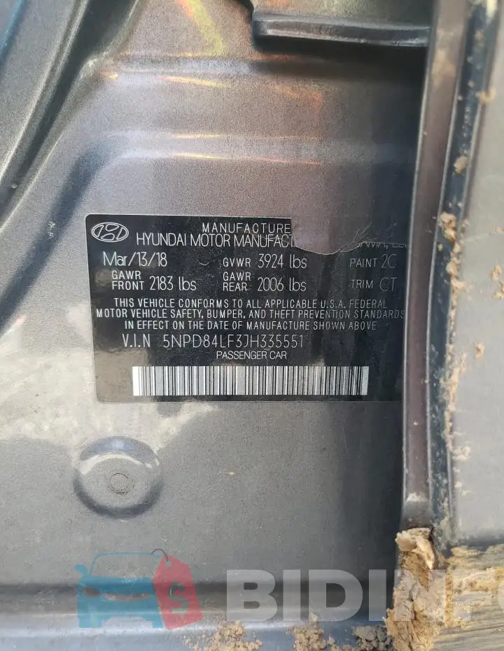 5NPD84LF3JH335551 Photo# 13