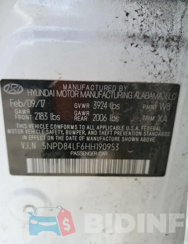 5NPD84LF6HH190953 Photo# 12