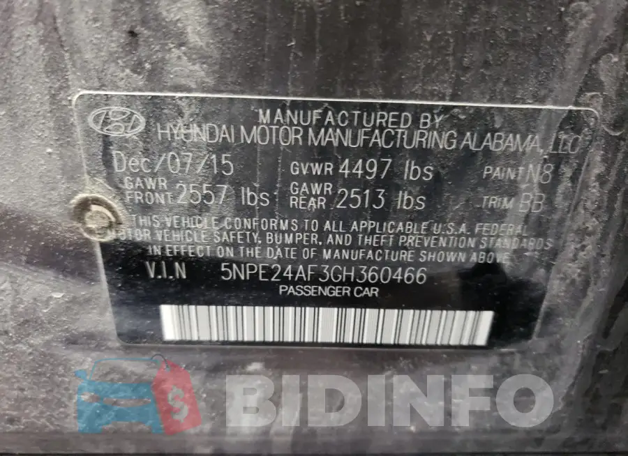 5NPE24AF3GH360466 Photo# 12