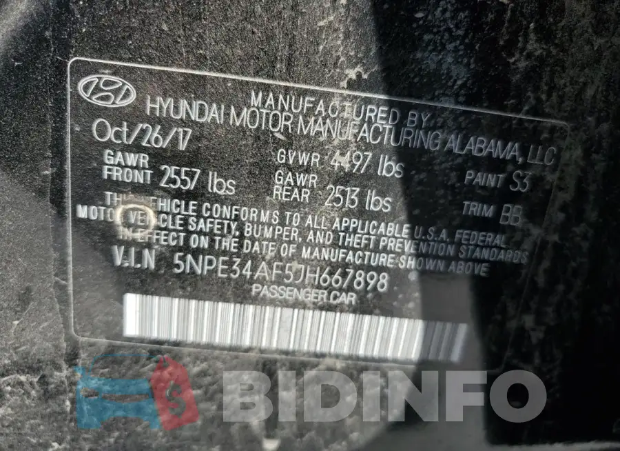 5NPE34AF5JH667898 Photo# 13