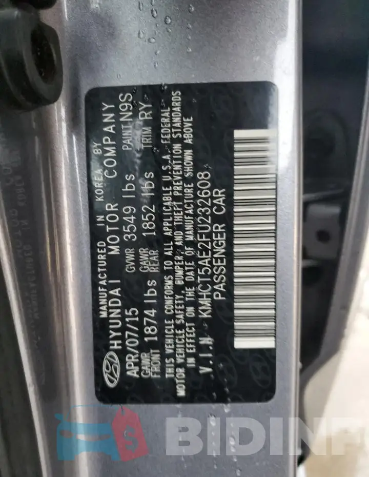 KMHCT5AE2FU232608 Photo# 13
