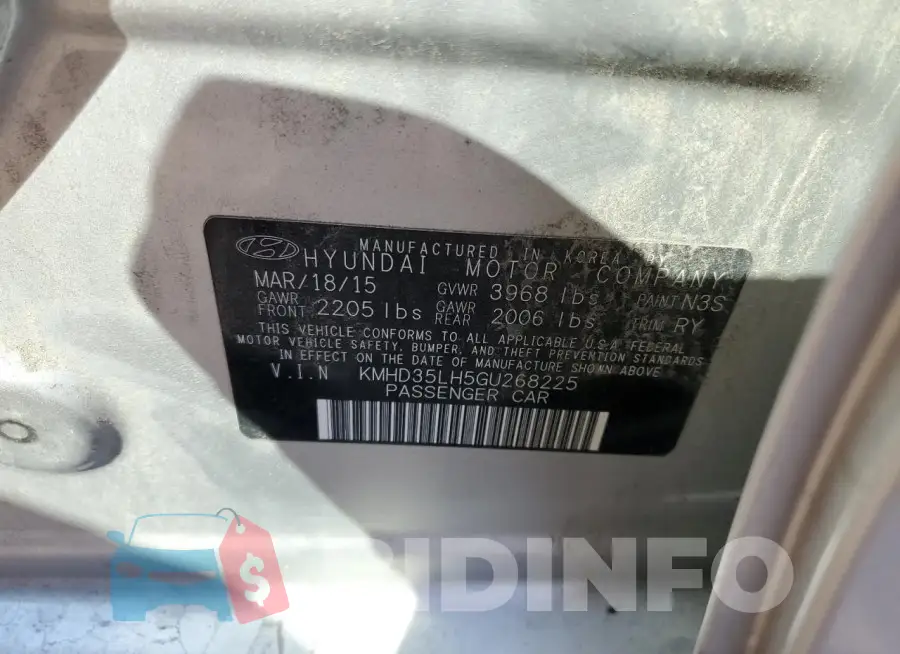 KMHD35LH5GU268225 Photo# 12