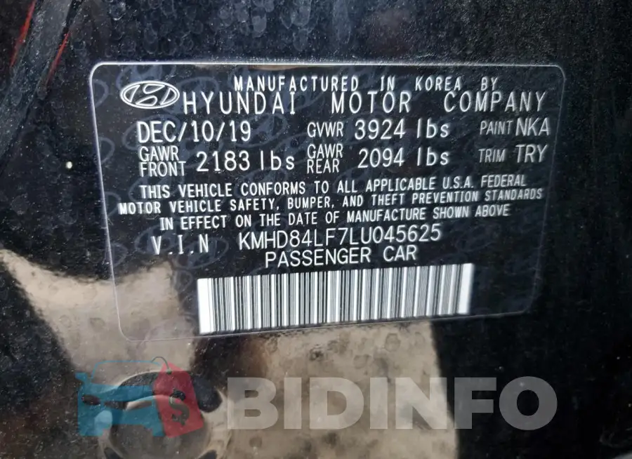 KMHD84LF7LU045625 Photo# 12